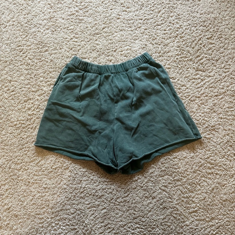 Aerie Women's Green Fleece Shorts
